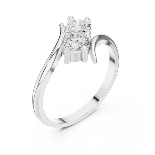 Toi et Moi Two-Stone Bypass Lab Grown Diamond Ring