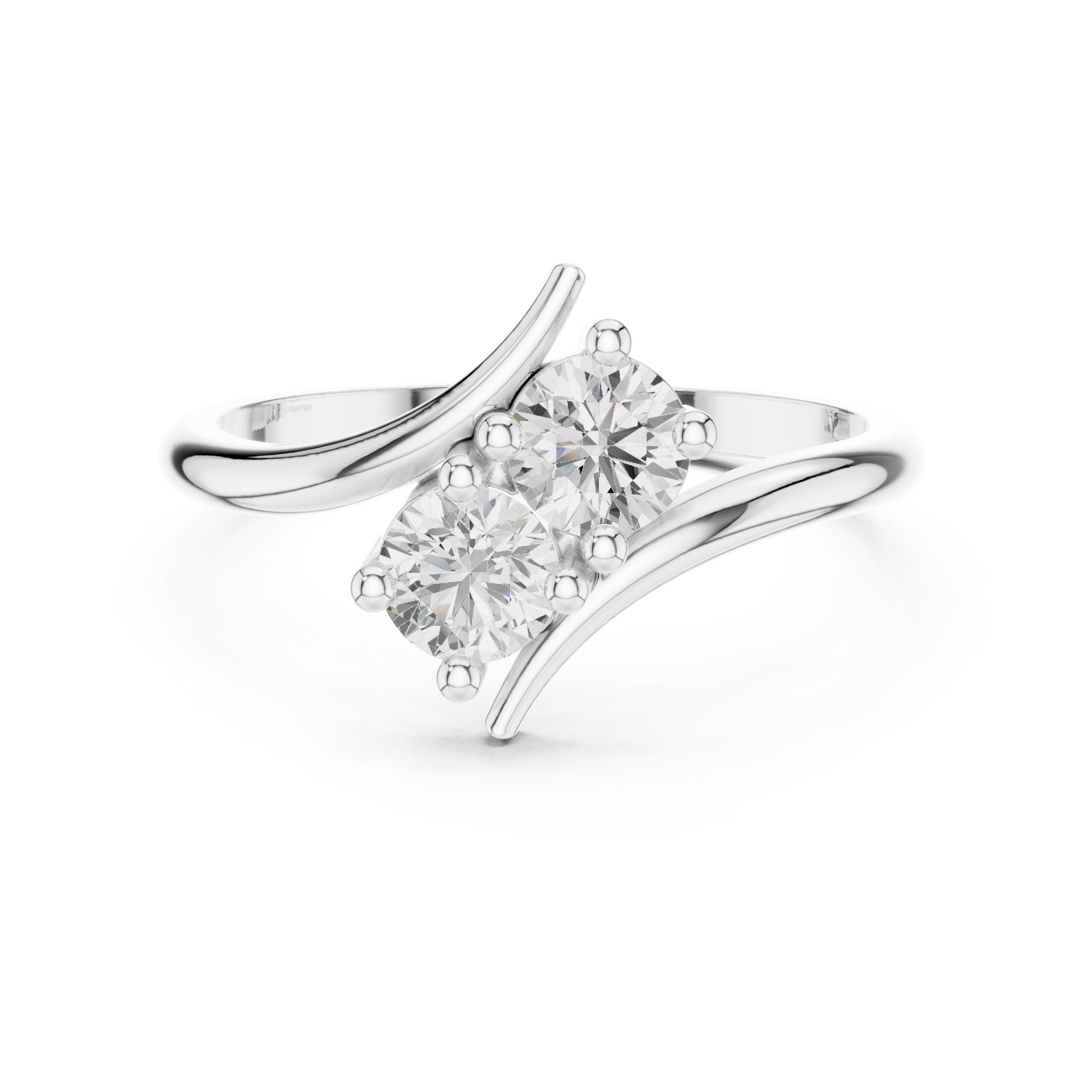 Toi et Moi Two-Stone Bypass Lab Grown Diamond Ring