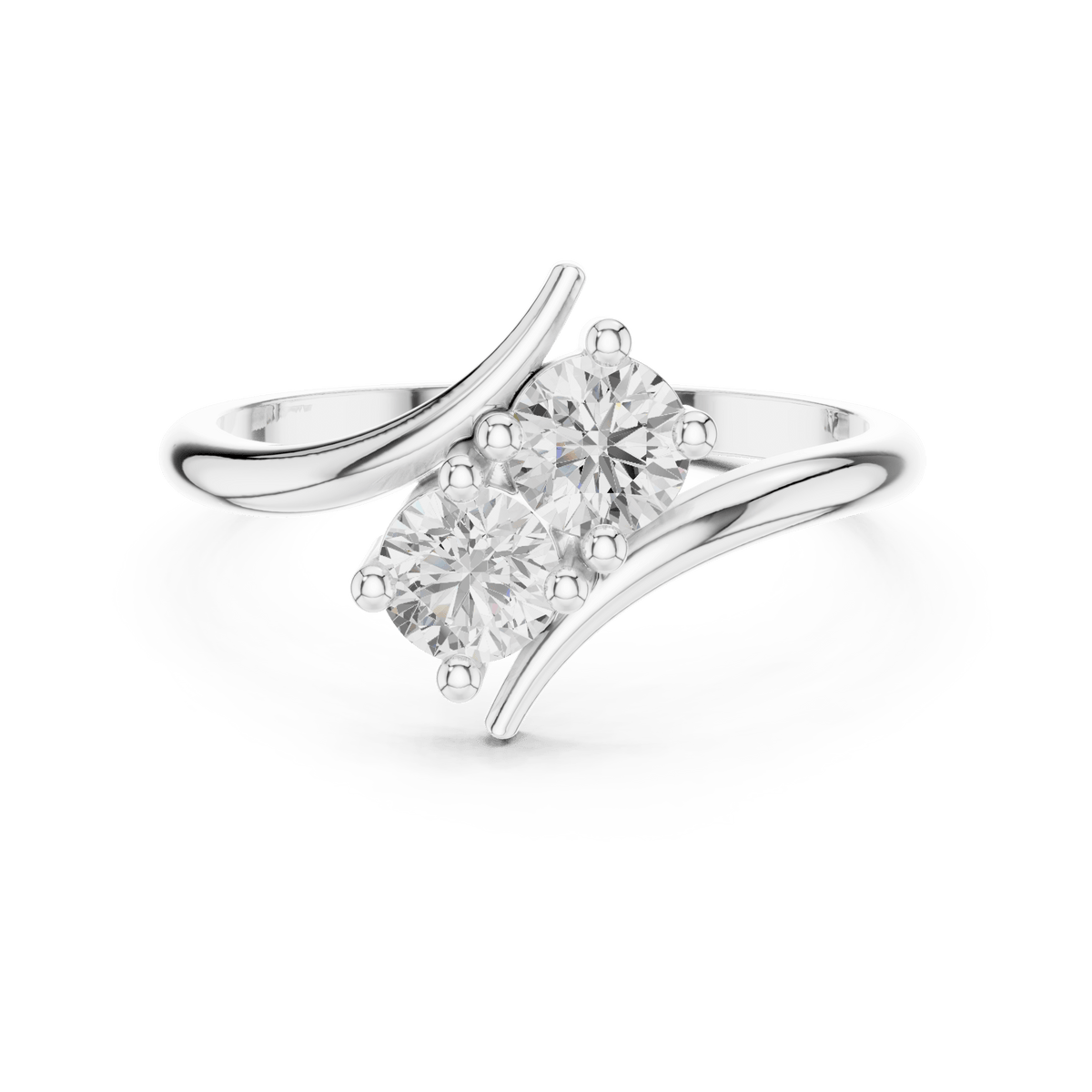 Toi et Moi Two-Stone Bypass Lab Grown Diamond Ring