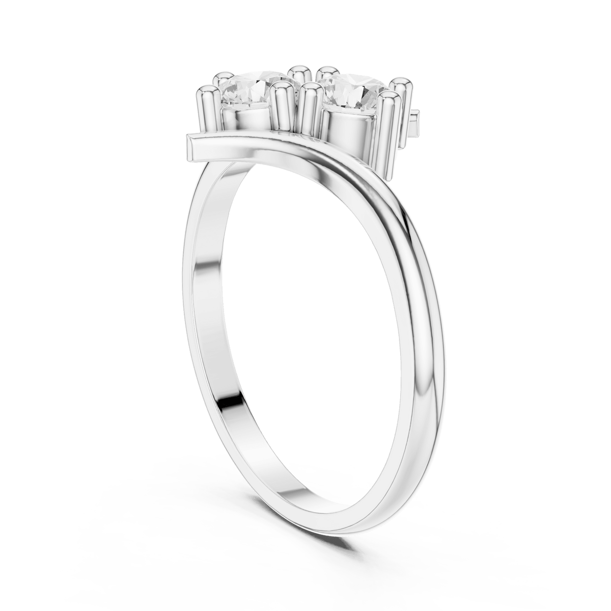 Toi et Moi Two-Stone Bypass Lab Grown Diamond Ring