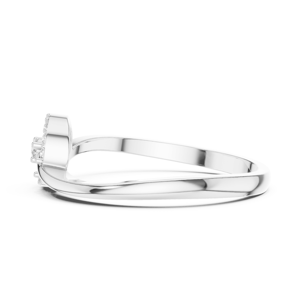 Swirl Open Circle Solitaire Lab Grown Diamond Ring