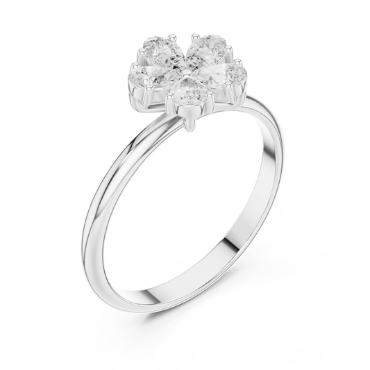 Botanical Flower Cluster Lab Grown Diamond Ring