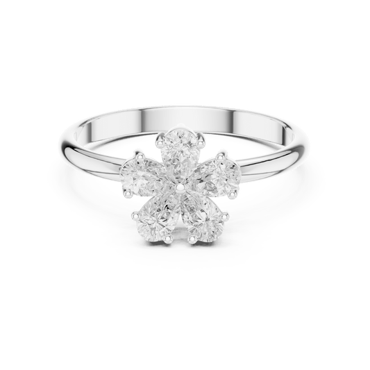 Botanical Flower Cluster Lab Grown Diamond Ring