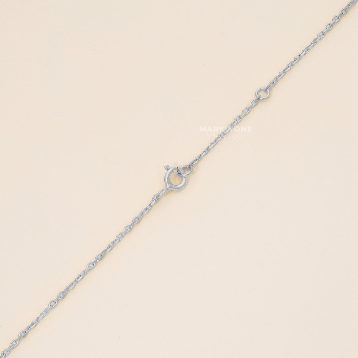 925 Sterling Silver Abstract Infinity Loop Teardrop Necklace