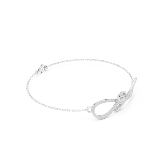 Infinity Loop Solitaire Lab Grown Diamond Bracelet